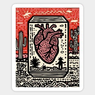 Resilient Heart | Botanical Anatomy Art Magnet